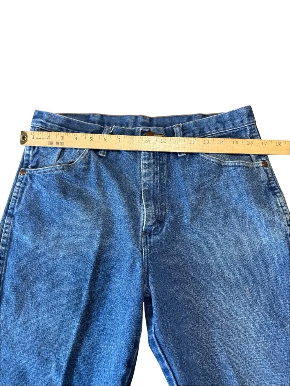 Wrangler 936PWD Cowboy Cut Slim Fit Jeans 34x29 Medium Wash 100% Cotton EUC